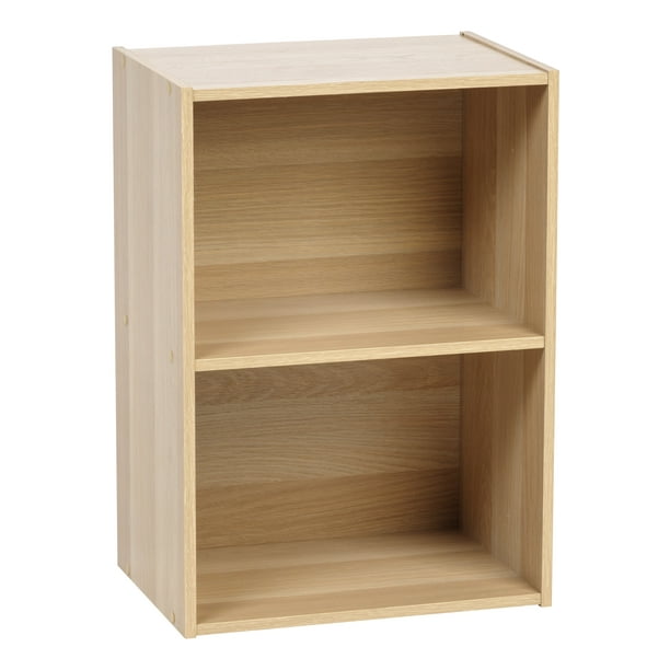 Iris Usa 2 Shelf Wooden Bookcase Or, 2 Tier Wood Bookcase Design