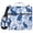 Blue Flower Easter Bunny Silhouette, variant on Haosy 3 Ring Zipper Binder with Shoulder Strap Waterproof Trapper Keeper 2 Inch D-Ring 500 Sheets Capacity, Bunnies Easter Baskets Carrots
