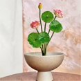 thumbnail image 4 of 10.2" Artificial Lotus Decoration Fake Flowers Vase Filler Plant Realistic Flower Simulation Flower Arrangement Home Garden Pond Aquarium Wedding Decor, 4 of 5