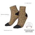 thumbnail image 4 of Uemuo Leopard Print Brown Printed Crew Socks, Moisture-Wicking Socks, Athletic Socks for Men Breathable Cushion Socks Casual Sport Socks for Running Traveling, 4 of 6