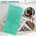 thumbnail image 6 of Decase for Samsung Galaxy A03S (US Version) Embossed Wallet Card Holder PU Leather Foio Flip Case Kickstand Magnetic Closure Phone Case Compatible with Galaxy A03S, Green, 6 of 7