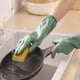 thumbnail image 5 of Guantes para lavar platos | Guantes de cocina impermeables de PVC con forro polar | Guantes de goma antideslizantes y duraderos para lavar platos, lavar la ropa y usar en el baño | Paquete de 2, 5 of 6