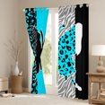 thumbnail image 3 of Homewish Fashion Butterfly Teens Curtains Pack of 2 (42x84 Each), Modern Zebra Cheetah Print Curtains Blackout, Chic Cyan Polkadots Bedroom Curtains, Curtains and Drapes Decor, 3 of 6