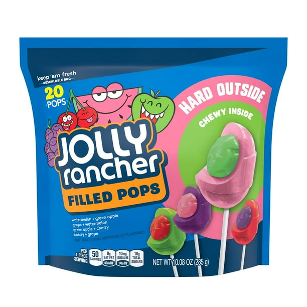 JOLLY RANCHER, Filled Lollipops Assorted Fruit Flavored Hard Candy