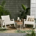 thumbnail image 6 of Better Homes & Gardens Marlow Outdoor 2pk Patio Rocking Chairs, White Frame/Cream Cushion, 6 of 8