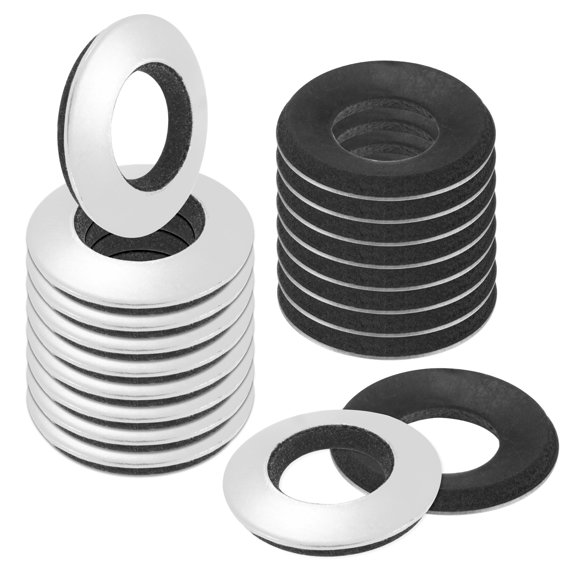 Uxcell 30-Pack Bonded Sealing Rubber Washers, 3/8"x25/32" OD Neoprene Washer Gasket