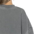 thumbnail image 5 of Women's-Gameday Couture Gray Buffalo Bills Vintage Wash Oversized Crewneck Fleece Pullover, 5 of 5