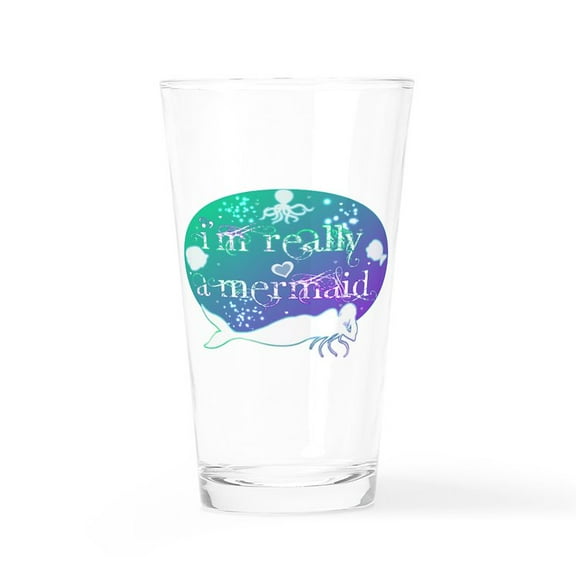 CafePress - Lg Really A Mermaid - Pint Glass, Drinking Glass, 16 oz. CafePress