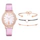 thumbnail image 1 of Reloj de pulsera para mujer de cuero con esfera verde cuadrada a la moda para mujer, conjunto de pulsera de cuarzo Wmkox8yii gfajkfgbkjabf2027, 1 of 1