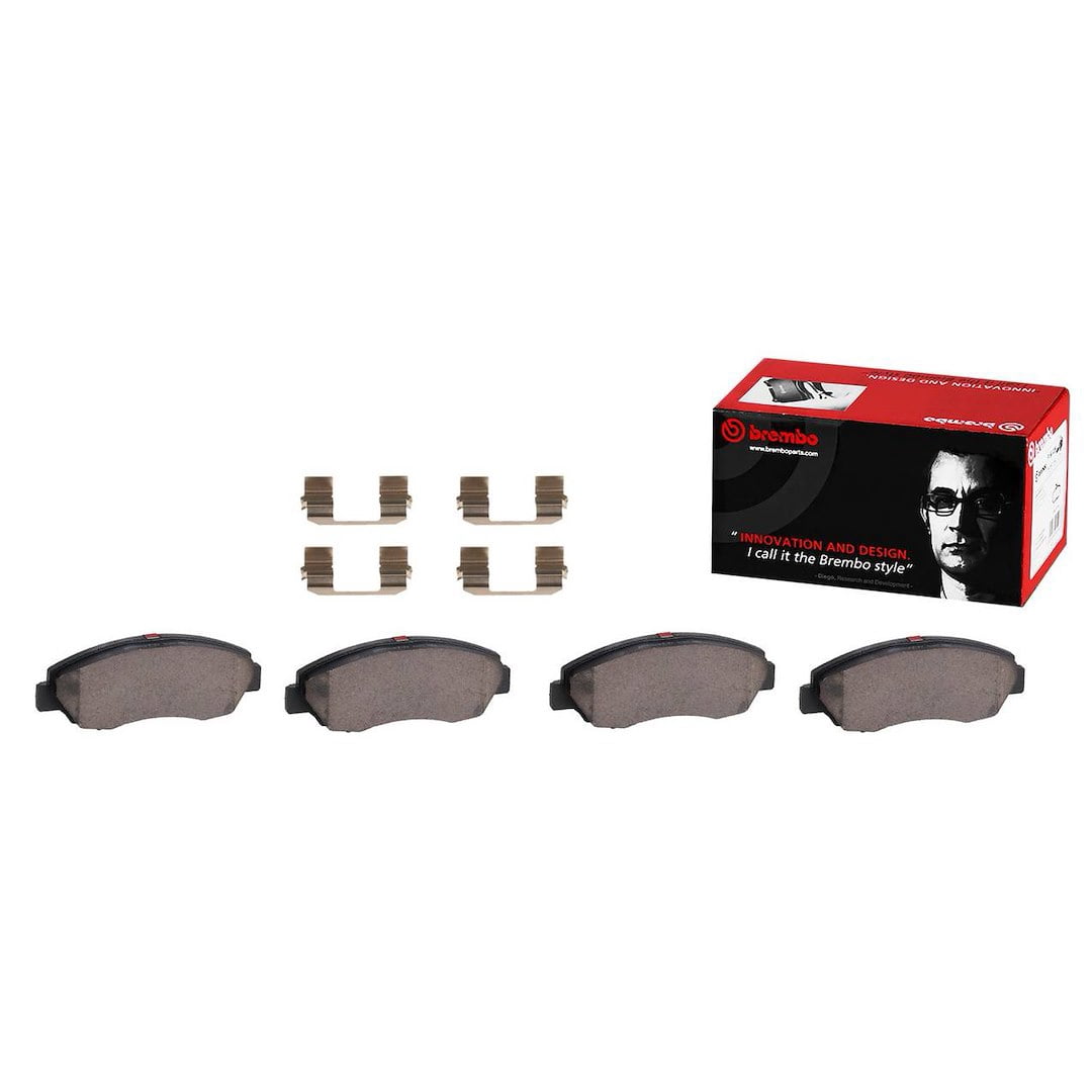 Brembo P28042N; Brake Pad; NAO; FMSI Number D465-7573; Ceramic; Set Of 4; With Hardware