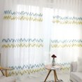 thumbnail image 1 of Window Curtain Wave Embroidery Decorative Voile Curtain Sheer Curtain for Home, 1 of 9