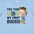 thumbnail image 4 of Inktastic Yes, This is My First Rodeo- Cowgirl in Hat and Boots Girls Baby T-Shirt, 4 of 5