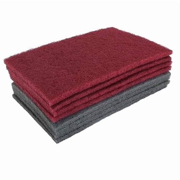 QZATTCAEN 6"x9" Automotive Scuff Pads 8 Pack, 7447 Maroon & 7448 Gray Fine Ultra Fine
