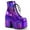Purple Hologram Vegan Leather, variant on Women's Demonia Camel 203 Ankle Boot