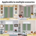 thumbnail image 6 of Green Grey Kitchen Curtains Small Short 39 Inch Length, Modern Minimalist Solid Vertical Stripes Grommet Top Bedroom Living Room Curtains, Light Filtering Cafe Curtain Drapes 2 Panels Set 55''x39'', 6 of 9
