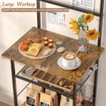thumbnail image 5 of 5 Tier Coffee Bar Station with Hooks, Farmhouse Corner Cabinet for Kitchen Storage, 5 of 6