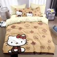 thumbnail image 1 of Sanrios Hello Kitty Melody Pochacco Bedding Set Four Piece Bedding Girl Heart Double Pillowcase Bed Linens Dorm Bedclothes RJ, 1 of 7