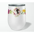 thumbnail image 4 of Carolines Treasures CK4258TBL12 Border Collie Pink Flowers Stainless Steel 12 oz Stemless Wine Glass 12 oz multicolor, 4 of 4
