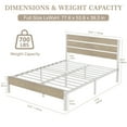 thumbnail image 7 of VECELO Full Size Platform Bed Frame, Metal Bed Frame with Wooden Headboard, Heavy Duty Slats Support, No Box Spring Needed, Under-Bed Storage, Natural Wood, 7 of 7
