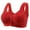 6# Red, variant on No Underwire Bras For Women for Older Women Senior Front Closure Plus Size Comfy Breathable Full Support Everyday Bra with Snaps 2026 Wine 42