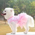 thumbnail image 4 of Dog Dresses Fashion Pet Dog Clothes, Mesh Puppy Dog Lace Ruffle Princess Dresses, 4 of 6