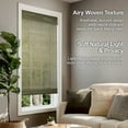 thumbnail image 3 of Chicology 69"W x 60"H Light-Filtering Cordless Mesh Bamboo Shade, Mesh Grey, 3 of 7
