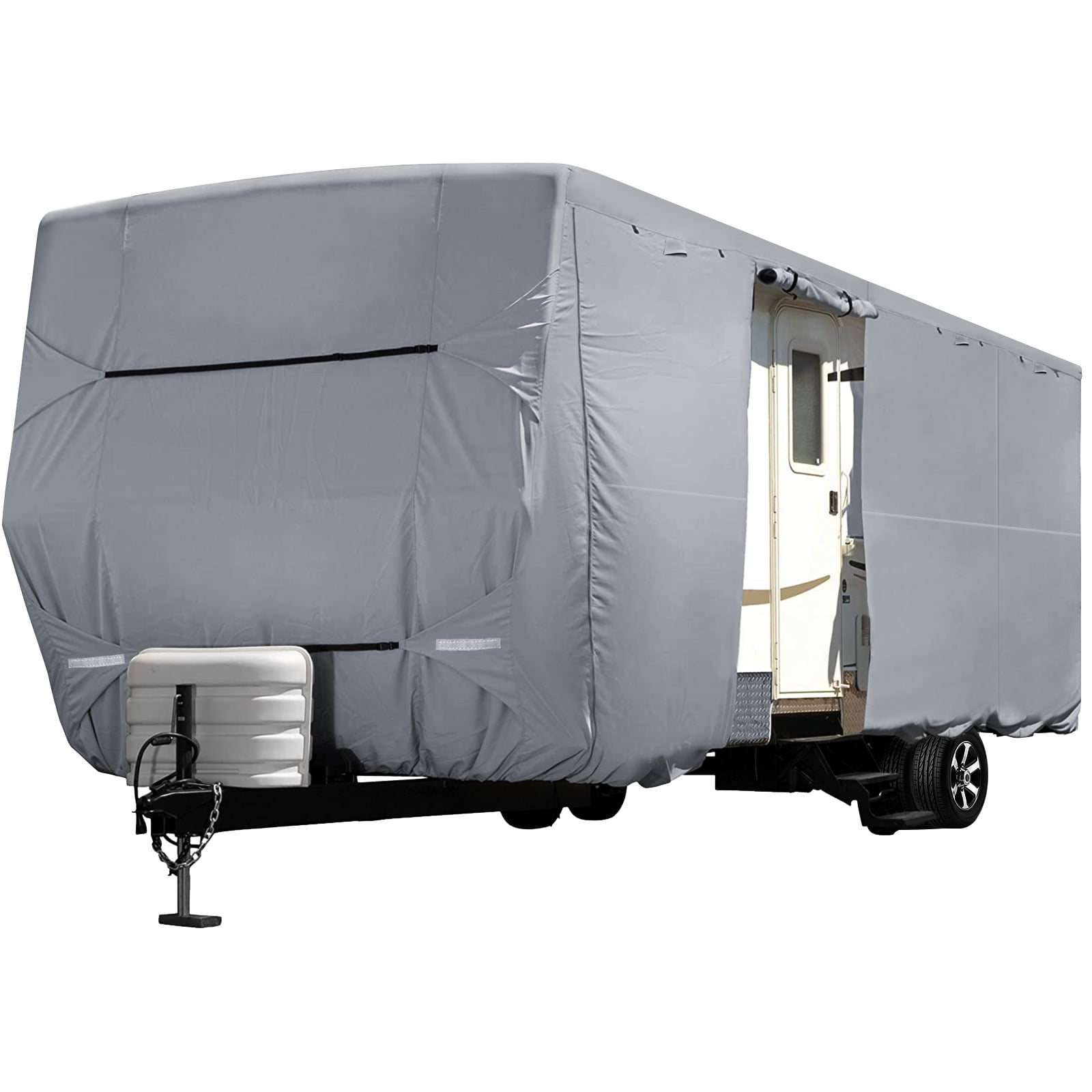Upgraded Class A RV Cover Oxford Fabric Anti-Aging Waterproof Durable Design Fits 30’ 33’ Camper Motorhome with Various Accessories 