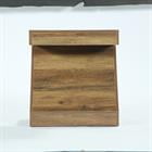 Demi Bonn Z-Shaped End Table, Wooden Sofa Side Table Nightstand for Hallway, Bedroom, Living Room, Brown