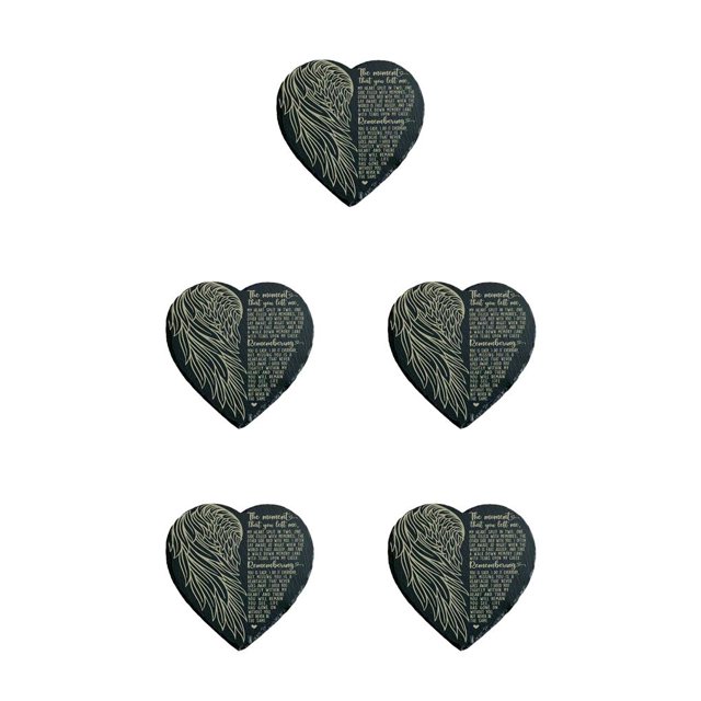 Piedra conmemorativa de duelo Bearachild en forma de corazón regalo de simpatía Tamaño 10x10cm