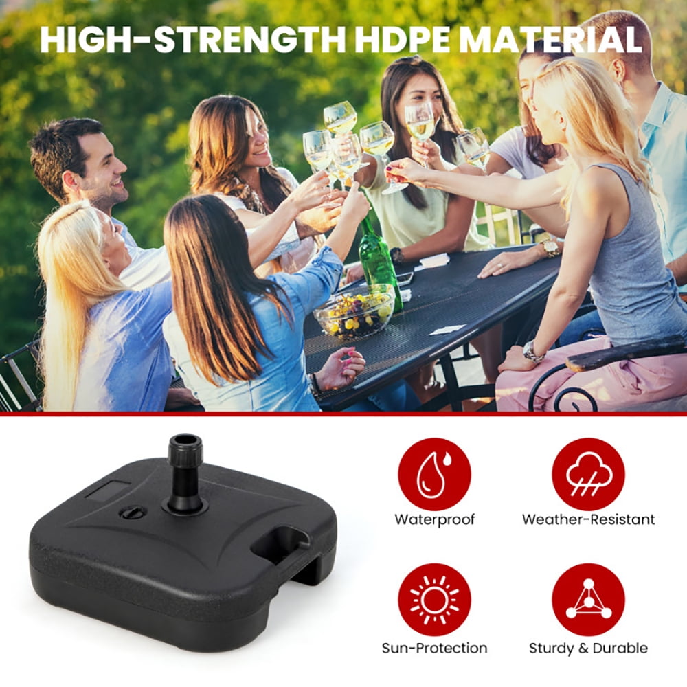 Aimee Lii Fillable Patio Umbrella Base with Handle Fit 1.5 Inch Umbrella Poles, Umbrella Stand Outdoor Base, Black Aimee Lii Fillable Patio Umbrella Base with Handle Fit 1.5 Inch Umbrella Poles, Umbrella Stand Outdoor Base, Black
