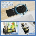 thumbnail image 4 of Godance Sponge Holder for Kitchen Sink, Rustproof 304 Stainless Steel Sink Caddy Organizer with High Brush Holder, Self-Draining Soap Sponge Caddy for Kitchen Countertop Accessories & Storage (Black), 4 of 7