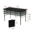 thumbnail image 5 of Mainstays 4 Foot Fold-in-Half Adjustable Folding Table, Rich Black, 5 of 16