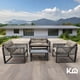 thumbnail image 2 of Sala Exterior Moderna Para Jardín Terraza 4 Piezas Con Mesa gris 3 piezas, 2 of 9