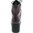 thumbnail image 4 of Soda Women's Magpie Faux Leather Lace-Up Combat Mid Heel Military Ankle Boots, 4 of 7