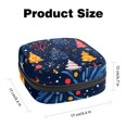 thumbnail image 2 of 1Pc Cute Period Bag Menstrual Cup Pouch, Large Storage Bag Sanitary Purse for Sanitary Napkin Pads, Cute Xmas Elements Christmas Tree Stars and Leaves Pads Organizer for Girls Women, 2 of 6