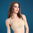 thumbnail image 4 of Deportes Buenos Sujetador transpirable para mujer, ahuecado, sin hebilla, traje diario informal de malla 3D a prueba de golpes, 4 of 7