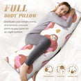 thumbnail image 5 of Bingfone Body Pillow Cover Long Pillow Case With Zipper Decorative Bedding Pillowcase 20"X54" Soft Cushion Pillow Case For Bedroom-Sloth With Donuts1, 5 of 8