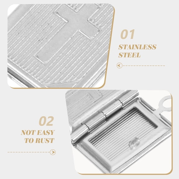 Amosfun 5-Pack Stainless Steel Lockets Necklace Photo Holders, Fashion Accessories for Women and Men