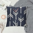 thumbnail image 2 of Qinduosi and White Arrows Print Geometric Canvas Square Throw Cushion Cover Pillow Covers Cases for Couch Sofa Home Decor with Hidden Zipper Closure Only Cover White, 2 of 5