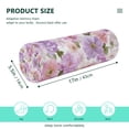 thumbnail image 3 of Cylindrical Pillow Decorative Neck Roll Pillow with Removable Washable Cover Roll Pillow for Knee Leg Neck Lavender and Pink Flowers, 3 of 7
