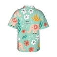 thumbnail image 3 of Bixox Men's Hawaiian Shirts Men's Elephant and Flowers Print Short-Sleeve Shirt-Large, 3 of 8