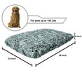 thumbnail image 2 of Blue Paisley Pet Bed, Flower Elements with Traditional Buta Ornaments Leave Like Motifs, Resistant Pad for Dogs and Cats Cushion with Removable Cover, 24" x 39", Dark Brown and Sea Blue, by Ambesonne, 2 of 4