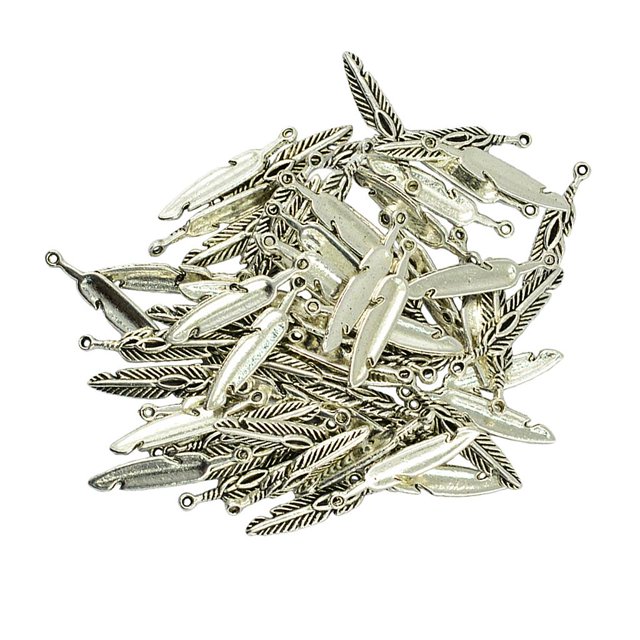 10 Pedazos de Plumas Sunnimix Aleación de Zinc para Collar de DIY