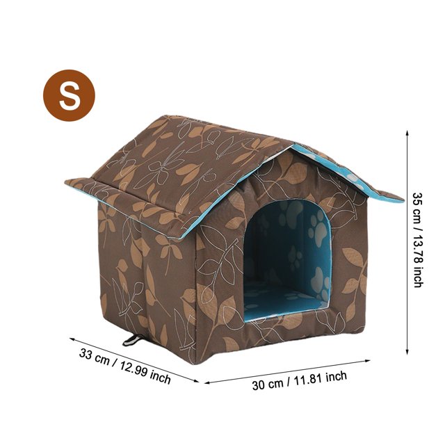 Outdoor Indoor Winter With Self Warming Pad Heat Insulated Shelter Enclosure For Cats Dogs Rabbits Portable Collapsible Tent For Feral Animals