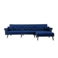 thumbnail image 2 of Wulawindy Convertible Sofa bed sleeper Navy blue velvet（W223S00459、W223S00709、W223S00007）, 2 of 7