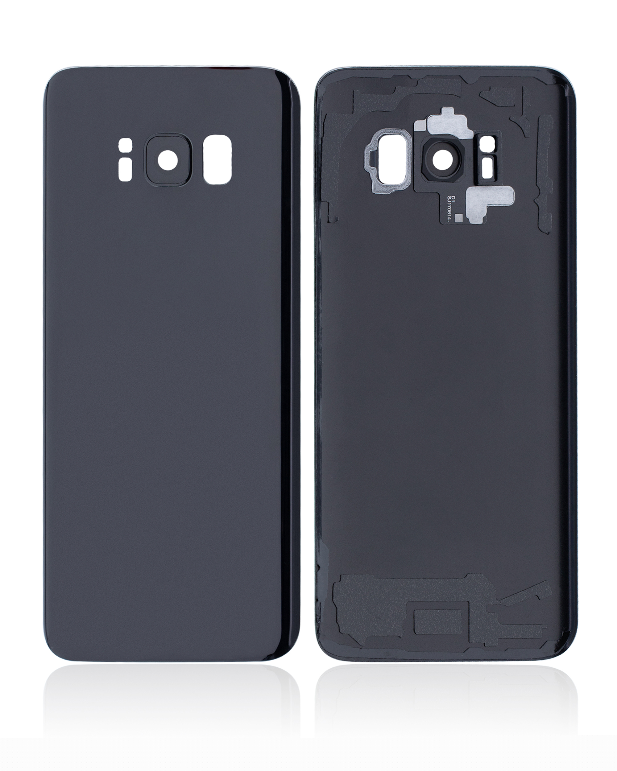thumbnail image 2 of Verre de Remplacement de Couverture Arrière avec Objectif Compatible pour Samsung Galaxy S8 (Service Pack) (Noir Minuit), 2 of 7