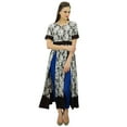 thumbnail image 4 of Bimba Women Designer Long Front Slits Kurti Dress Indian Clothing Rayon Tunic Top, 4 of 9