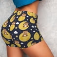 thumbnail image 4 of Haiem Moon Bear No Front Seam Biker Shorts for Women Yoga Workout Gym Bike Shorts with Tummy Control Moisture-Wicking-Small, 4 of 9
