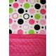 thumbnail image 5 of Manta Lil' Cub Hub Minky con estampado de círculos rosa intenso, 5 of 6