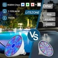thumbnail image 3 of LED Pool Lights Bulb 40W with 16 Light Modes, 120V RGBW Pool Light for Inground Pools with Remote Control, 7000K Pool Lighting, 3 of 6